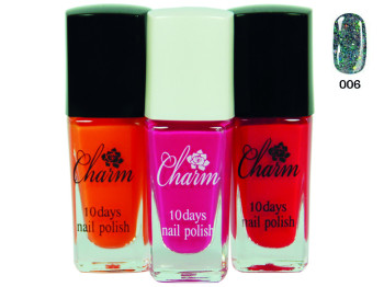 Лак для ногтей Colour intense NP-801 Charm  №006 блестки 9,5мл