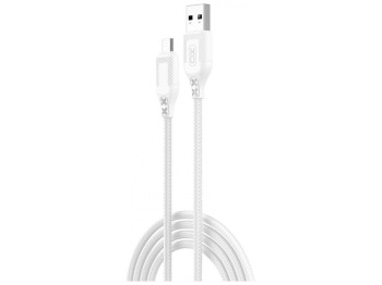 Кабель USB XO NB235 Zebra series Braided 2.4A Micro Колір Бiлий