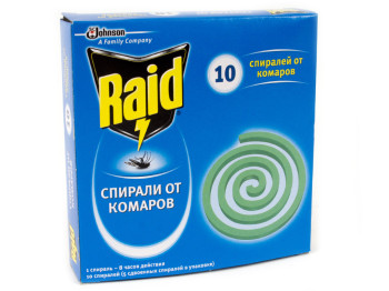 Спіралі від комарів Raid 10шт