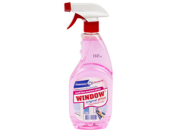 Засіб для миття вікон Window "Original plus" з нашатирним спиртом, тригер 0,5л (рожевий)