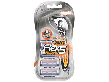 Бритва з 4 змінними касетами Bic "Flex 5 hybrid" 5лез (ціна за набір 1шт)