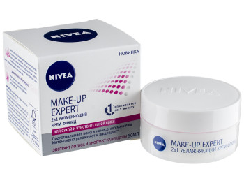 Крем-флюїд зволожуючий Nivea Make-Up Expert 2в1 для сухої і чутливої шкіри 50мл
