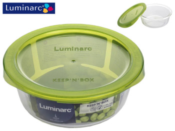 Контейнер скляний Luminarc Keep'n Box круглий, с пластиковою кришкою 670мл 52052