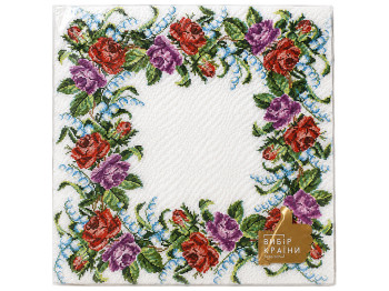 Салфетки бумажные двухслойные La Fleur Цветочный веночек, 33×33 см, 16 шт