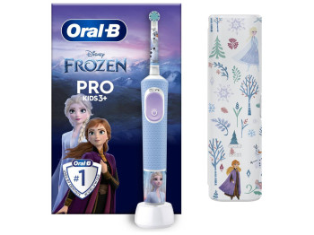 Електрична зубна щітка Oral-B Pro Kids Frozen для дітей від 3 років із дорожнім чохлом