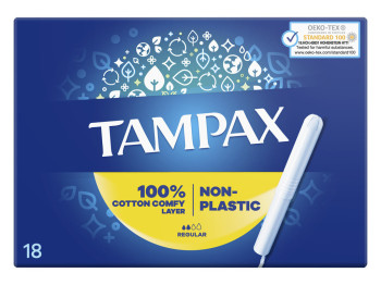 Тампони Tampax Regular, з аплікатором, 2 краплі, 18шт