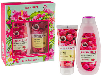 Набор косметический Fresh juice "Your inspiration" (пилинг для тела 200мл+крем-гель для душа 400мл)