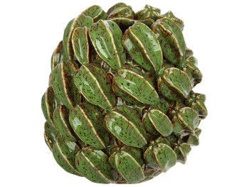 Ваза порцелянова Carambola, зелена, 22 × 22 × 21 см