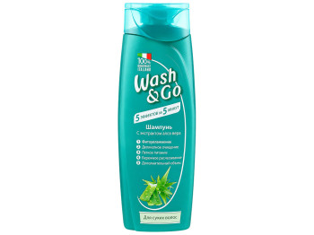 Шампунь Wash and Go с алоэ вера, для сухих и ломких волос, 400 мл