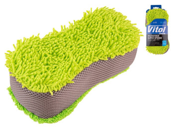 Губка для миття авто мікрофібра Vitol, 23х11,5х6см (VSC-1395)