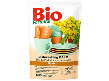 Бальзам для мытья посуды Bio Formula Горчица, с экстрактом горчицы, 500мл, дойпак