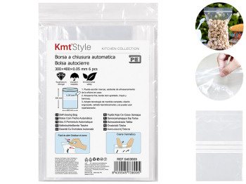 Пакети із zip-lock KmtStyle, 300×400 мм, 6 шт, прозорі