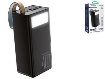 Універсальна мобільна батарея Ridea RP-D40L+ Phoenix40+ PD/QC 3.0 20W digital display+lamp 40000mAh 