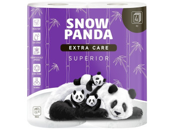Папір туалетний Сніжна панда EXTRA CARE Superior чотиришарова (ціна за упаковку 4 рулони)