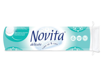 Ватные диски Novita delicate косметические 100шт