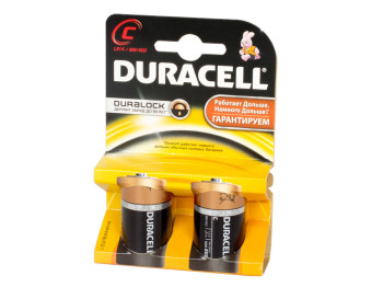 Батарейка алкалінова Duracell, LR14 (ціна за блістер 2шт)