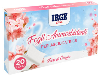 Салфетки для сушильной машины IRGE Fogli Ammorbidenti, аромат цветущей вишни, 20 шт