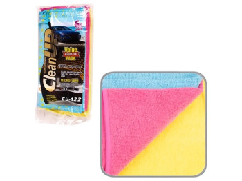 Салфетка микрофибра CleanUP, CU-122, универсальная, 25х25см, 6шт