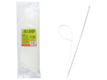 Хомут пластиковый Alloid, 3,6х250мм, 100шт, белый (PC-36250 W)