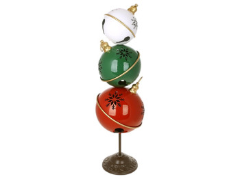 Декор на підставці Кулі Christmas bell, метал, 28×25×83см