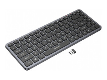 Бездротова клавіатура Borofone BG16 Cloud, 2.4G/Bluetooth 5.0, 84 клавіші, AAA, ENG/UKR, чорний