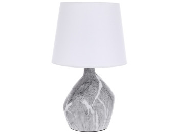 Настільна лампа з тканинним абажуром Marble Grey D23*39см 242-212