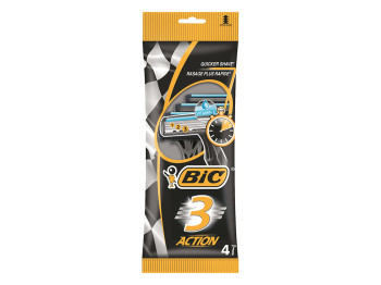 Станки для гоління Bic "Action 3" 3 леза (ціна за набір 4шт)