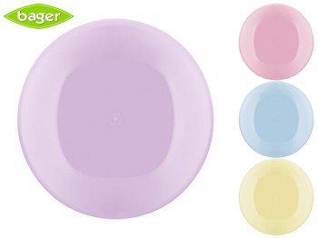 Тарелка круглая пластиковая Bager "Clover Mix" 18см (цвета ассорти) 30698
