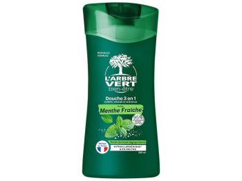 Крем-гель для душу 3 в 1 L’Arbre Vert Fresh Mint, для чоловіків, 260 мл