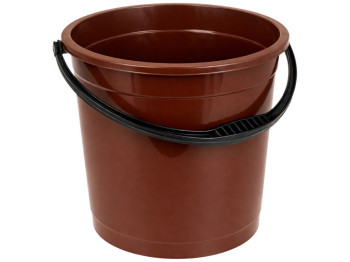 Відро R plastic коричневе, без кришки, 12л, 01202