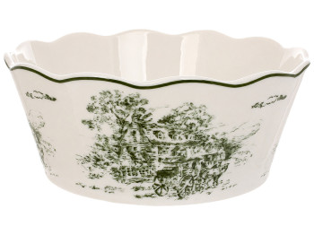 Салатник порцеляновий Heritage Toile Collection Green, 900 мл, 18×7 см