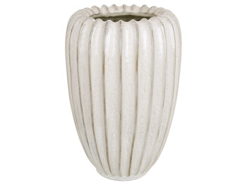 Ваза в форме морской раковины Shell, керамика, 16,4×16,4×24,8см, цвет серый