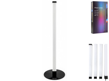 Лампа студійна DX24019-BT-2, RGB підсвічування, 3000–6500K, ABS пластик, алюміній, колір чорний