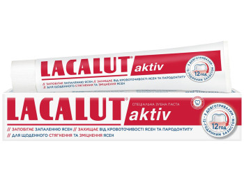 Паста зубная Lacalut Aktiv, против кровоточивости дёсен, антибактериальная, против воспаления, 50мл