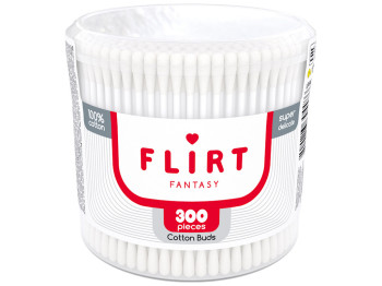 Ватні палички косметичні Fantasy Flirt пластик 300шт (у банці) VPF043