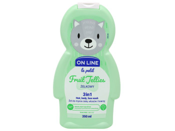 Детский гель для мытья волос, тела и лица On Line Le Petit Fruit Jellies 3 в 1, 350мл