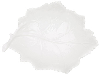 Салатник порцеляновий Leaf у формі листка, білий, 30,3 × 23 × 9 см