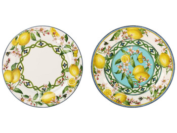 Тарілка порцелянова Giardino di Limone, 2 дизайни, 19×1,5 см (цiна за 1 шт)