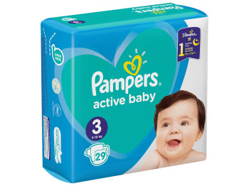 Підгузки одноразові дитячі Pampers Active Baby Розмір 3 6-10кг 29шт