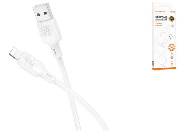 Кабель USB Borofone BX113 Silicone Lightning 2.4A Цвет Белый
