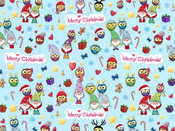 Бумага упаковочная мелованная Merry Christmas, 70×100 см, 10 листов (цена за упаковку)