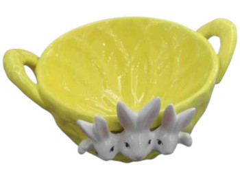 Конфетница пасхальная Easter, керамика, 15см, цвет желтый