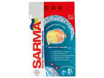 Пральний порошок Sarma Актив Гірська свіжість, універсальний, 2,1кг