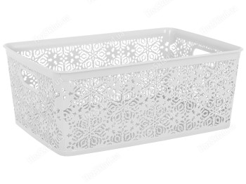 Корзина Violet House 0504 №4 Ажур White, без крышки, 14л