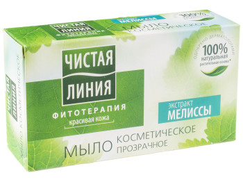 Мило косметичне Чистая линия "Екстракт меліси" прозоре 80г