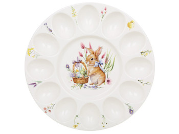 Блюдо фарфоровое для 12 яиц Easter Melody, D27см