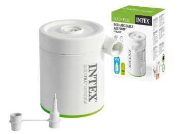 Насос аккумуляторный Intex 66637, usb, пластик, 11×11×8см, цвет белый