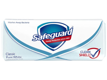 Мило туалетне Safeguard Classic Pure White, антибактеріальне, 90г