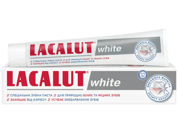 Паста зубная Lacalut White, отбеливание и удаление налёта, защита от кариеса и уход за дёснами, 75мл