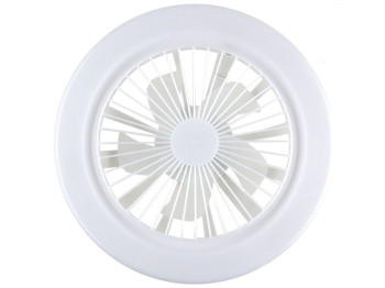 Лампа кільцева з вентилятором FS1-LED-30W, E27, пластик, 259×259×80мм, колір білий